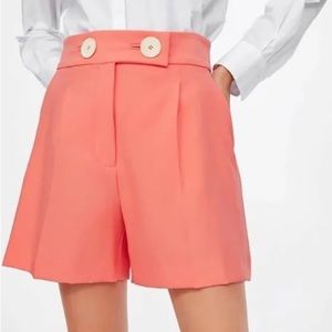 Zara Coral high waisted shorts